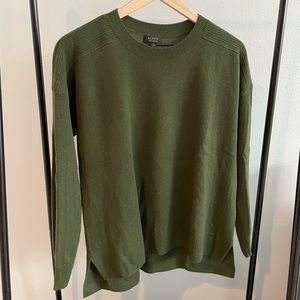 Hunter green cashmere J Crew sweater